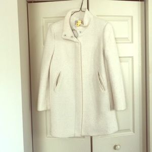 Winter White Wool Coat. Classic, Timeless Style